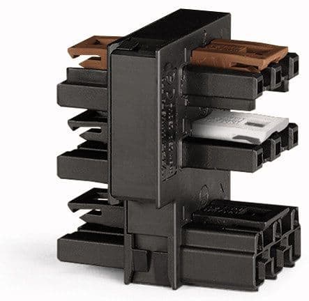 WAGO - Fordelingskontakt for switcher;Enkel-polet og throttle-toveis krets;3-polet;hvit