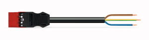 WAGO - Kabel 3m 3x1,5 Rød-Plugg/Åpen -