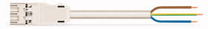 WAGO - Kabel 2m 3x2,5 Plugg/Åpen Hvit -