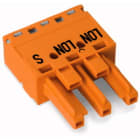 WAGO - Plugg 4p m/ Strekkavl. Hvit -