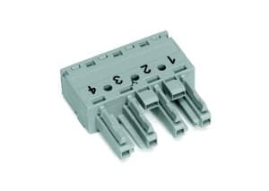 WAGO - Sokkel 4p u/ Strekkavl. Grå -