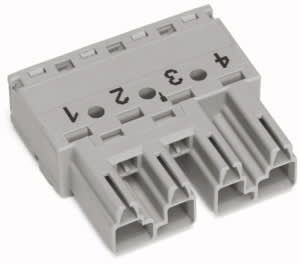 WAGO - Plugg 4p u/ Strekkavl. Grå -