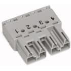 WAGO - Plugg 4p u/ Strekkavl. Grå -