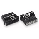 WAGO - Sokkel Snap-in 4p Svart -