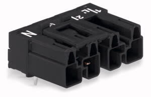 WAGO - Printkort Plugg Horis. 4p Hvit -