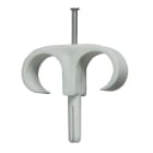 Castor - Plugg klammer dobbel feste for betong, PCD 14-18mm hvit
