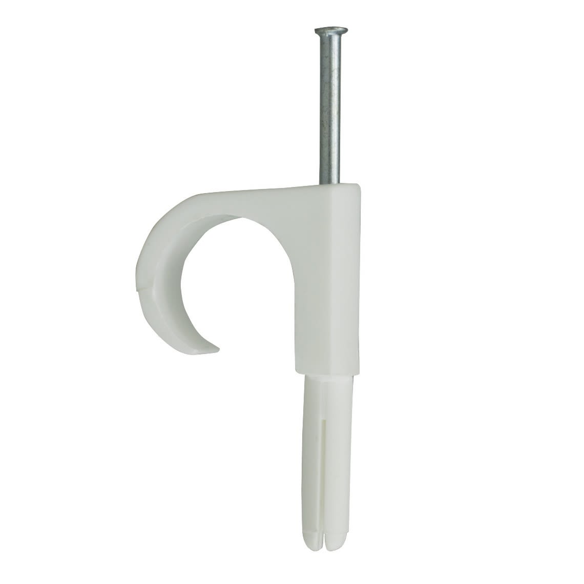 Castor - Plugg klammer feste for betong, PC 14-18mm hvit