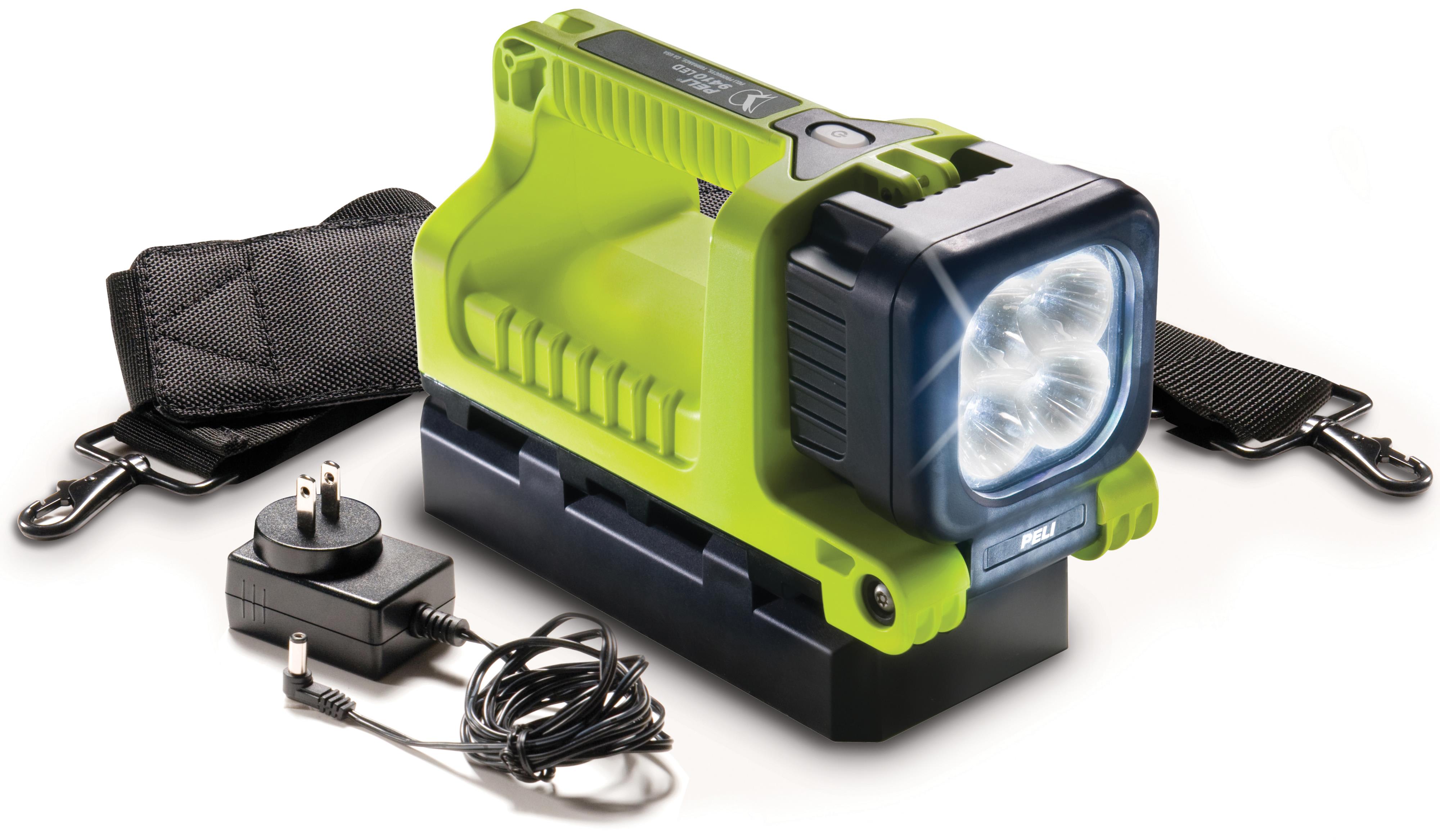 Peli - LYKT OPPLAD LED, PELI 9410 GUL OPPLADBAR HÅNDLYSKASTER