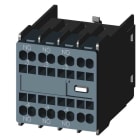 Siemens - Hjelpekontaktor akt frontmontert,3NO S00/ S0 Fjærklemmer
