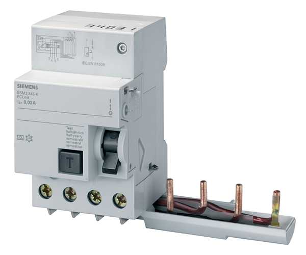 Siemens - Jordfeilbryter BRYT.BL. 4P 6/63 30A