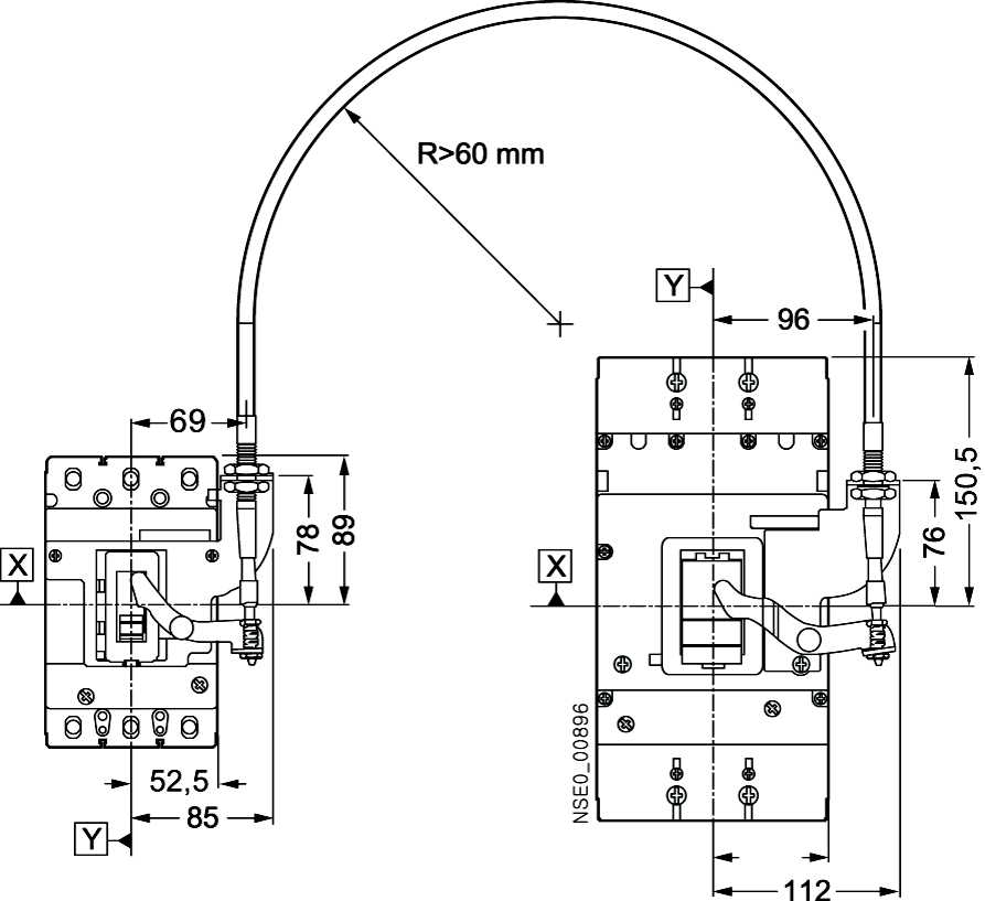 Siemens - 3VL9000-8LH20 FORBINDELSESKABEL 1,0M