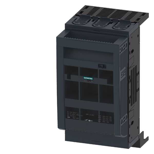 Siemens - Sikringlastskillebryter. 3-pol., NH00, 160A 40mm skinnesytem covers for rittal , ramme klemme