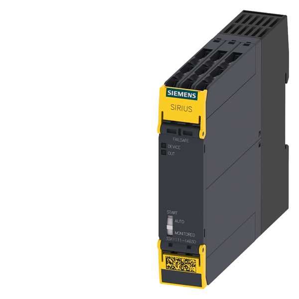 Siemens - Sikkerhetsrele standard rele 3NO+1NC 24 V AC/DC skruklemmer