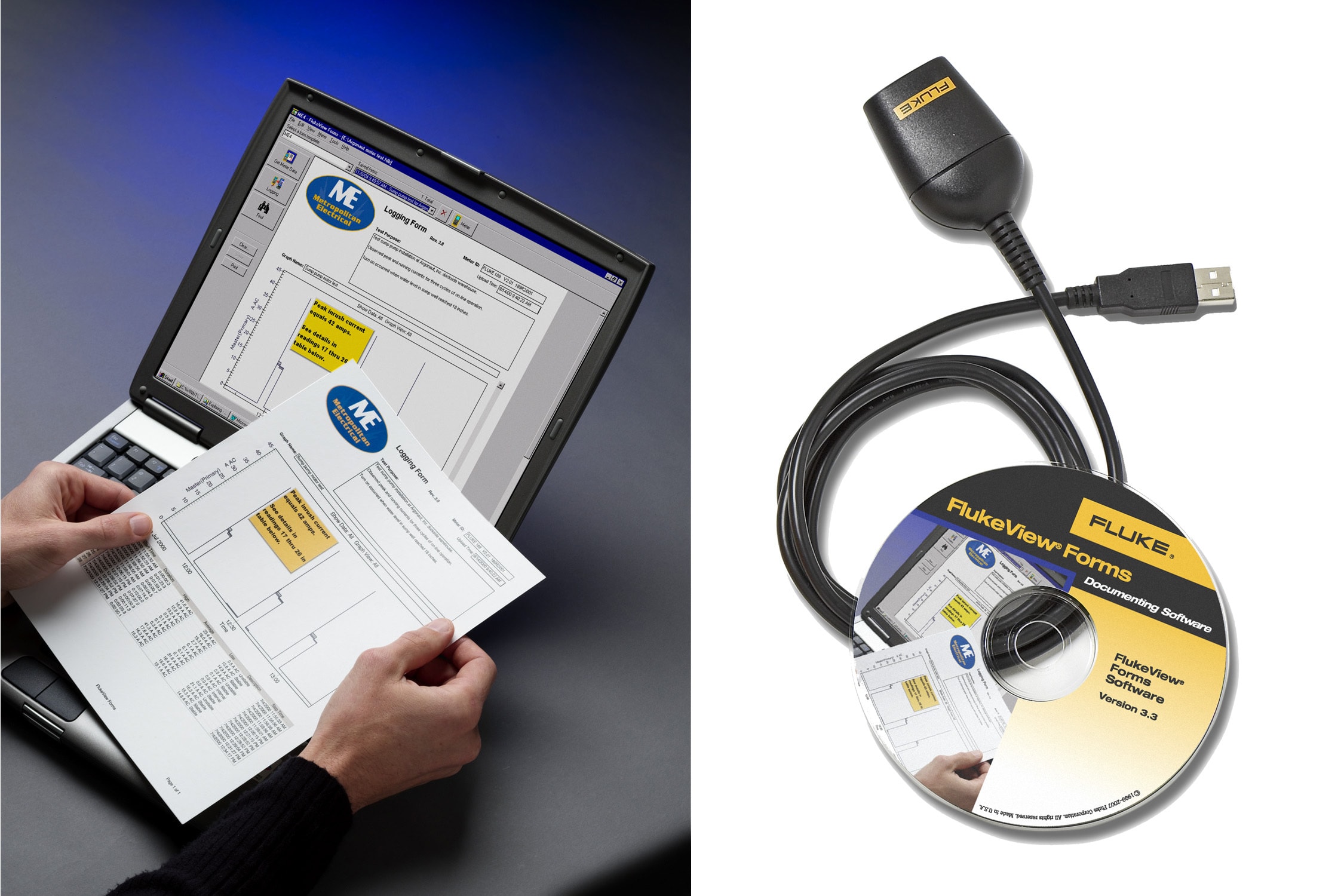 Fluke - Programvare til Fluke 280-serien, 789, 1550B, 1653B, 180-serien