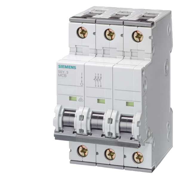 Siemens - Automat 230/400V 15kA, 3-pol, B, 40A, D=70MM, tilkobling 0,75….35mm2, moment 2,5…3Nm