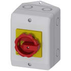 Siemens - Sikkerhetsbryter, 3-p, I=32 A, AC-23/400V: 11,5 kW, plast IP65, vri bryter, r/g, nippelhull M25