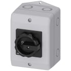 Siemens - Sikkerhetsbryter, 4-p, I=16A, AC-23/400V: 7,5 kW,plast IP65, 1NC+1NO, vri , sort, nippelhull M25