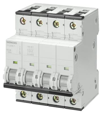 Siemens - DC lastbryter 1000V DC, 63 A. Tiltrekningsmoment 3Nm. Tilkobling 0,75..35mm2