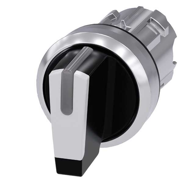 Siemens - SIRIUS ACT Venderhode, 3 posisjons I>O-II 22mm rund blank metall design, hvit