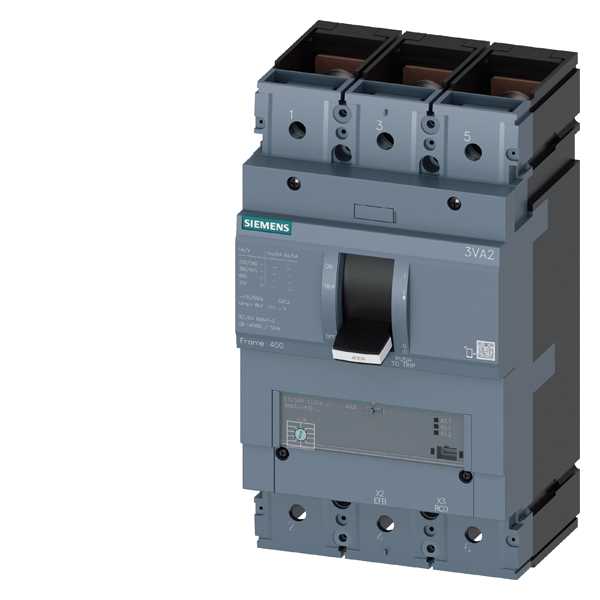 Siemens - MCCB_3VA23_3P_55KA_ETU340LI,IN=250A,IR=100A-250A,II=15xIN,bolt
