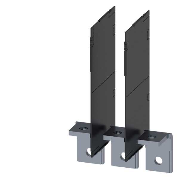 Siemens - Lug Cu skinne, høyre vinklet for terminal N-1-2-3.3 stk. for 3VA20-22 inklusive faseskiller