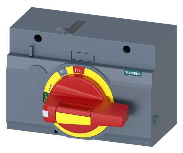 Siemens - Frontvrider komplett for 3VA23/24, gul/rød
