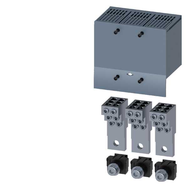 Siemens - Cu/Al Klemmesett komplett med avdekning, 3 stk. For 3VA12, kabeltverrsnitt 6x1,5-35mm2