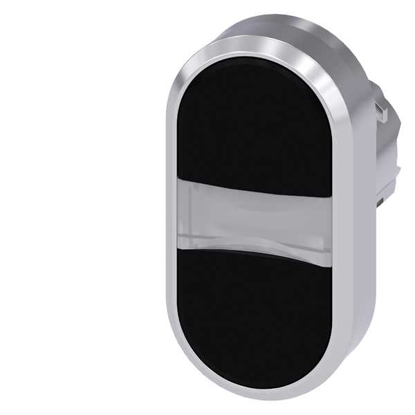 Siemens - TVILLINGKNAPPHODE, SVART,SVART - 22MM blank metall design