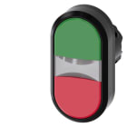Siemens - TVILLINGKNAPPHODE,R/G,ILL - 22MM svart hardplast design