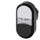 Siemens - TVILLINGKNAPPHODE,S/H,ILL - 22MM svart hardplast design