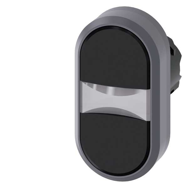 Siemens - TVILLINGKNAPPHODE, SVARTE - 22MM svart hardplast design