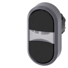Siemens - TVILLINGKNAPPHODE, SVARTE - 22MM svart hardplast design