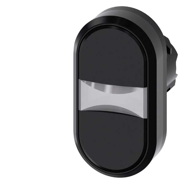 Siemens - TVILLINGKNAPPHODE, SVART - 22MM svart hardplast design