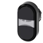 Siemens - TVILLINGKNAPPHODE, SVART - 22MM svart hardplast design