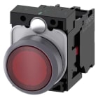 Siemens - KOMP.T.KNAPP ILL RØD,24V - 22MM matt metall front design