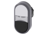 Siemens - TVILLINGKNAPPHODE, H/S - 22MM svart hardplast design