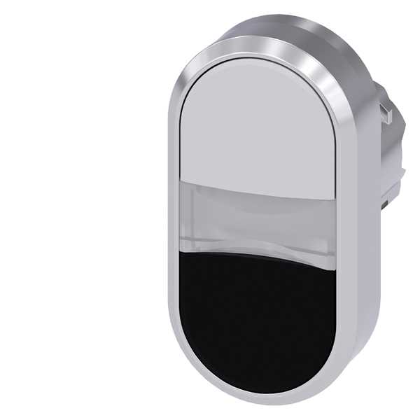 Siemens - TVILLINGKNAPPHODE, HVIT,SVART - 22MM blank metall design