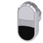 Siemens - TVILLINGKNAPPHODE, HVIT,SVART - 22MM blank metall design