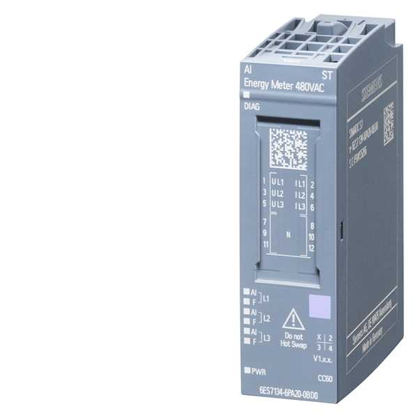 Siemens - SIMATIC ET 200SP, Analog inngangsmodul, AI Nettanalysator/energimeter 480VAC ST
