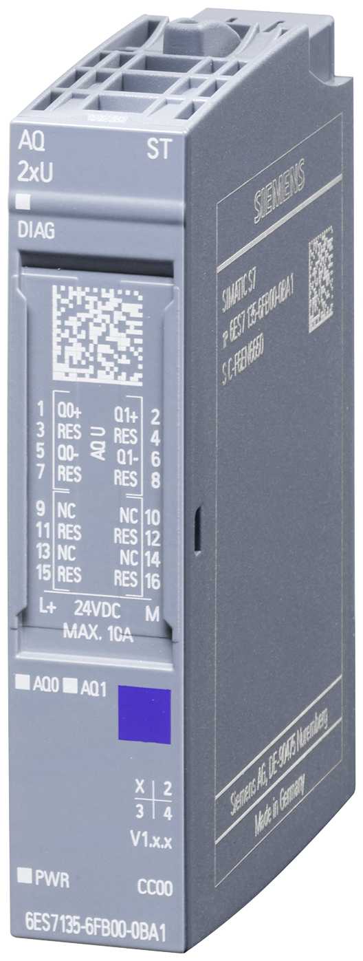 Siemens - SIMATIC ET 200SP, Analog utgangsmodul, AQ 2XU standard
