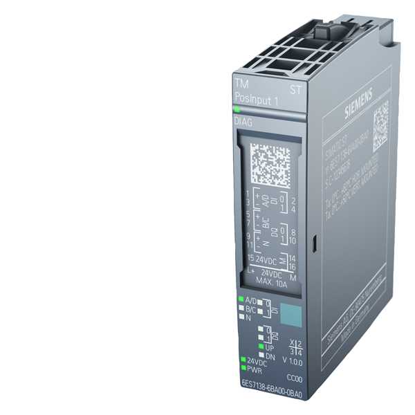 Siemens - SIMATIC ET 200SP, TM PosInput, Telle og posisjoneringsmodul, RS422/SSI