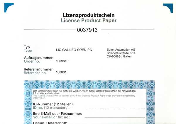Eaton Electric - LIC-GALILEO-OPEN-PC Licence GalileoOpen for PC91 3
