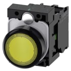 Siemens - KOMP.GUL.ILL T.KNAPP 110V AC - 22MM svart hardplast design