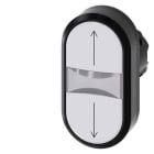 Siemens - SIRIUS ACT Tvillingknapphode - Hvit/Hvit 22MM rund svart hardplast