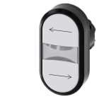 Siemens - SIRIUS ACT Tvillingknapphode - Hvit/Hvit 22MM rund svart hardplast
