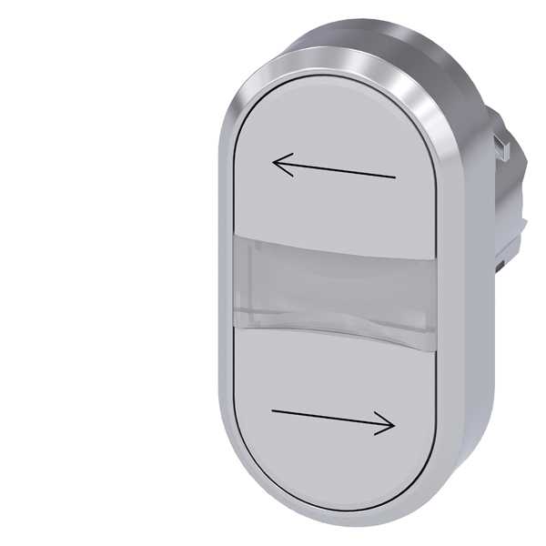 Siemens - SIRIUS ACT Tvillingknapphode - Hvit/Hvit 22MM rund blank metall design