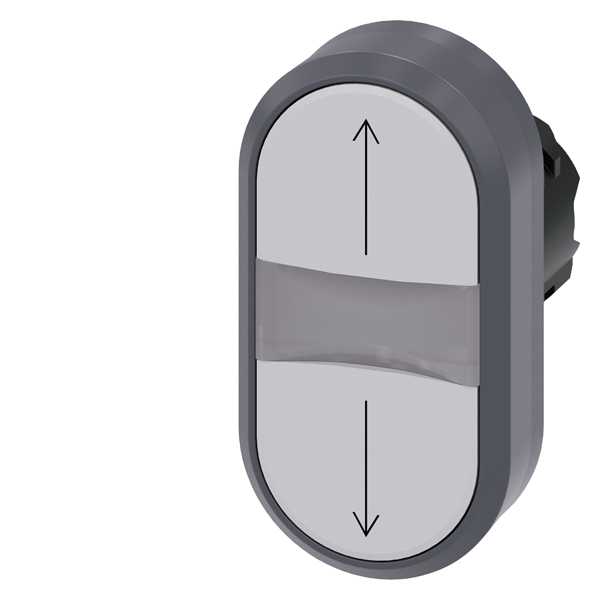 Siemens - SIRIUS ACT Tvillingknapphode - Hvit/Hvit 22MM rund matt metall design