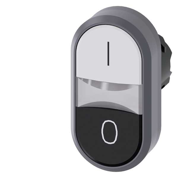 Siemens - SIRIUS ACT Tvillingknapphode - H:I, S:O 22MM rund matt metall design