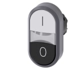 Siemens - SIRIUS ACT Tvillingknapphode - H:I, S:O 22MM rund matt metall design