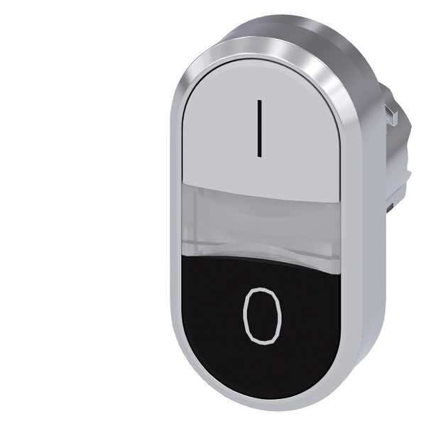 Siemens - SIRIUS ACT Tvilling knapphode-Svart/Hvit 22MM rund blank metall design